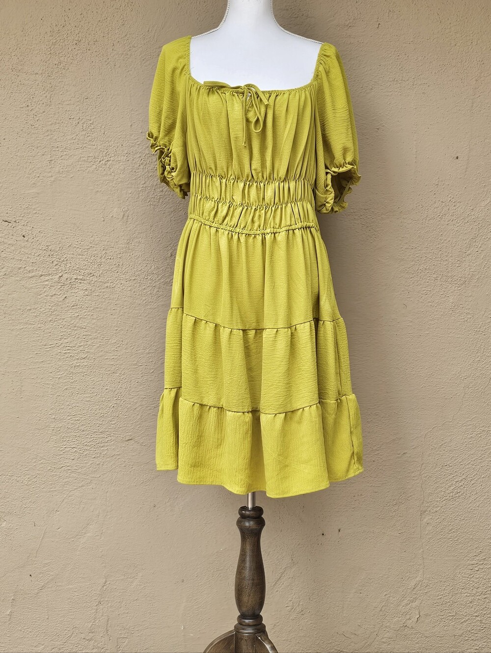 Liberty Love Chartreuse Green Milkmaid Dress SZ 3X